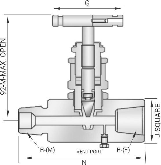 Soft Seat Block & Bleed Valve (Male x Female)